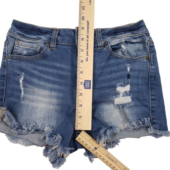 Wax Micro Jorts sz S Women Hean Shorts Min8 Destructed Frayed Raw Hem Y2K 90s - Picture 4 of 8